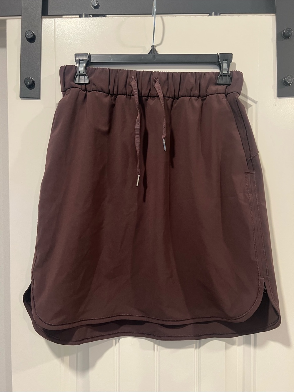 lululemon athletica High-Low Drawstring Skirt in Deep Brown